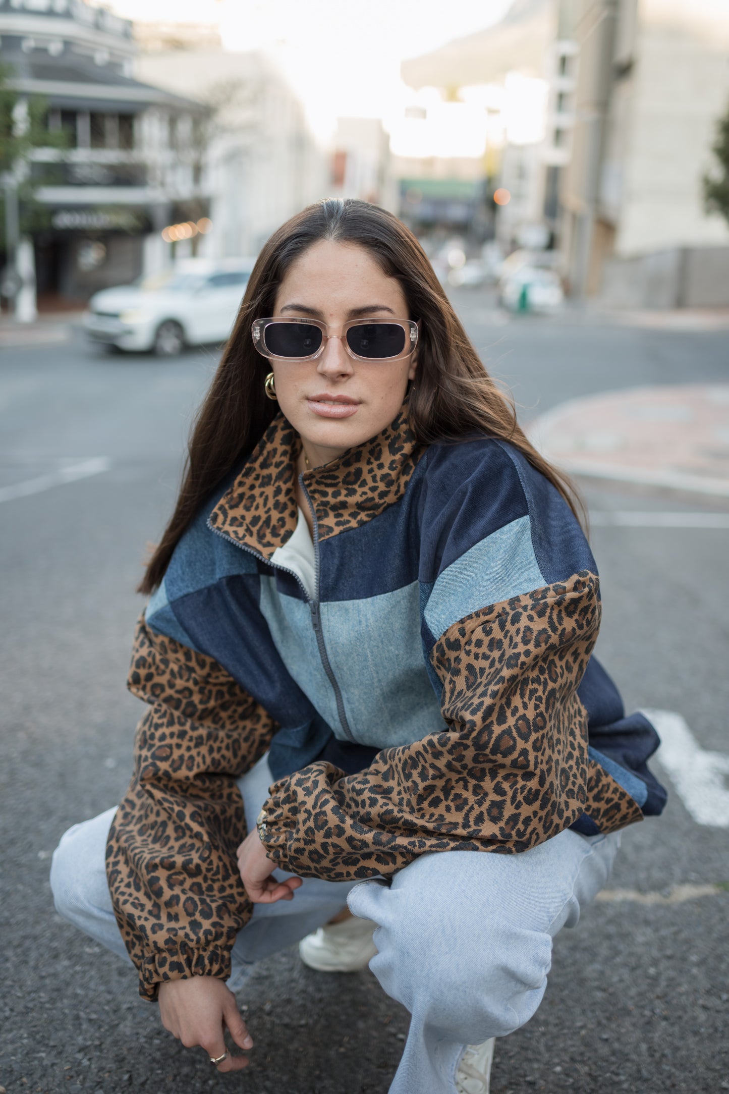 Wild Patch Denim Panel Jacket