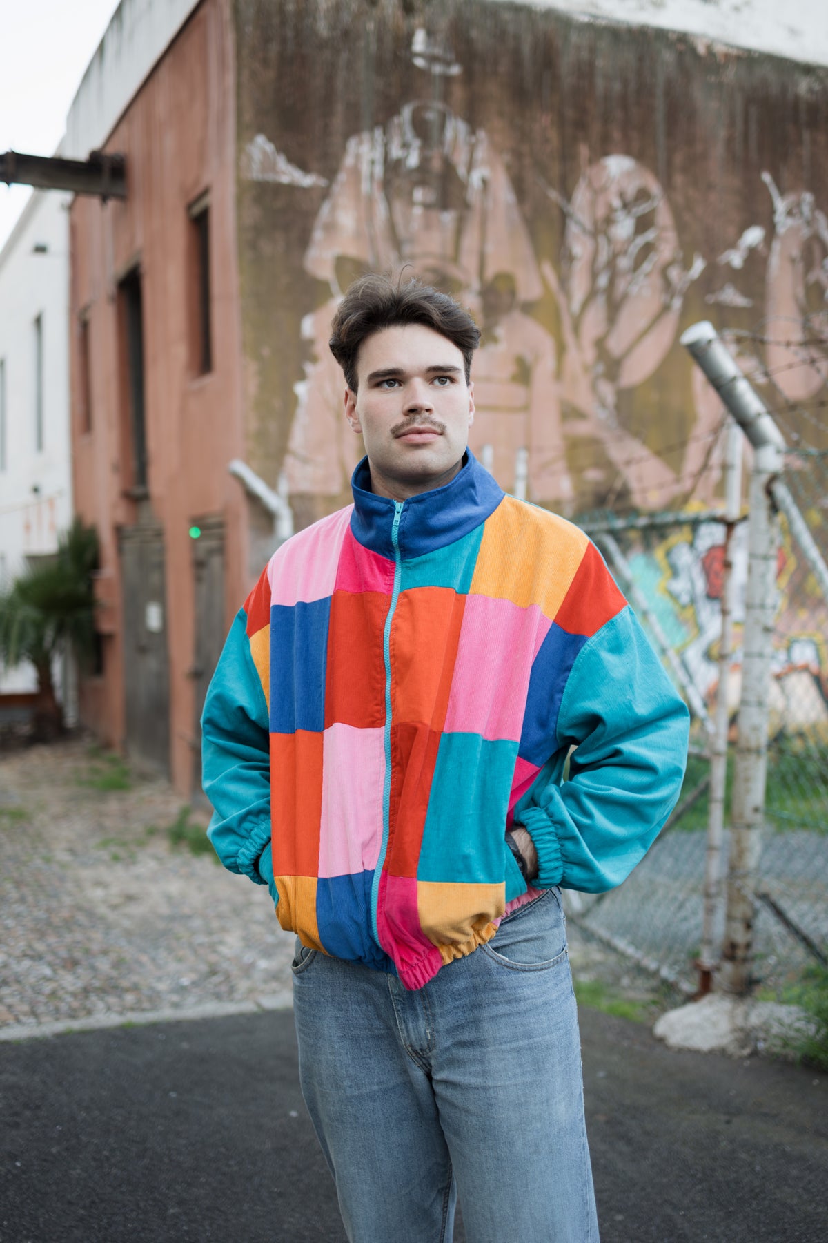 Blue Patch Jacket - Turquoise