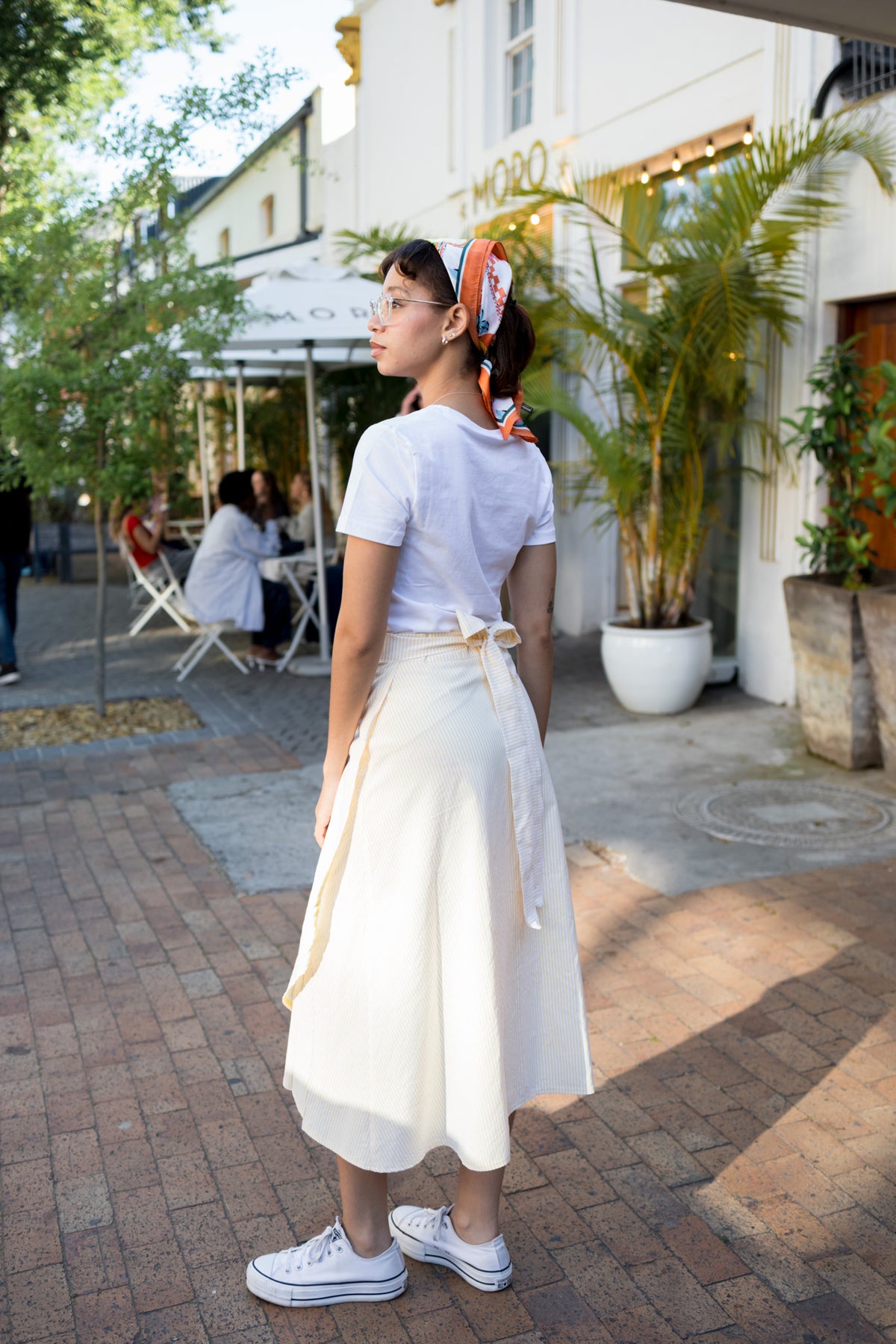 Limoncello Stripe Wrap Skirt