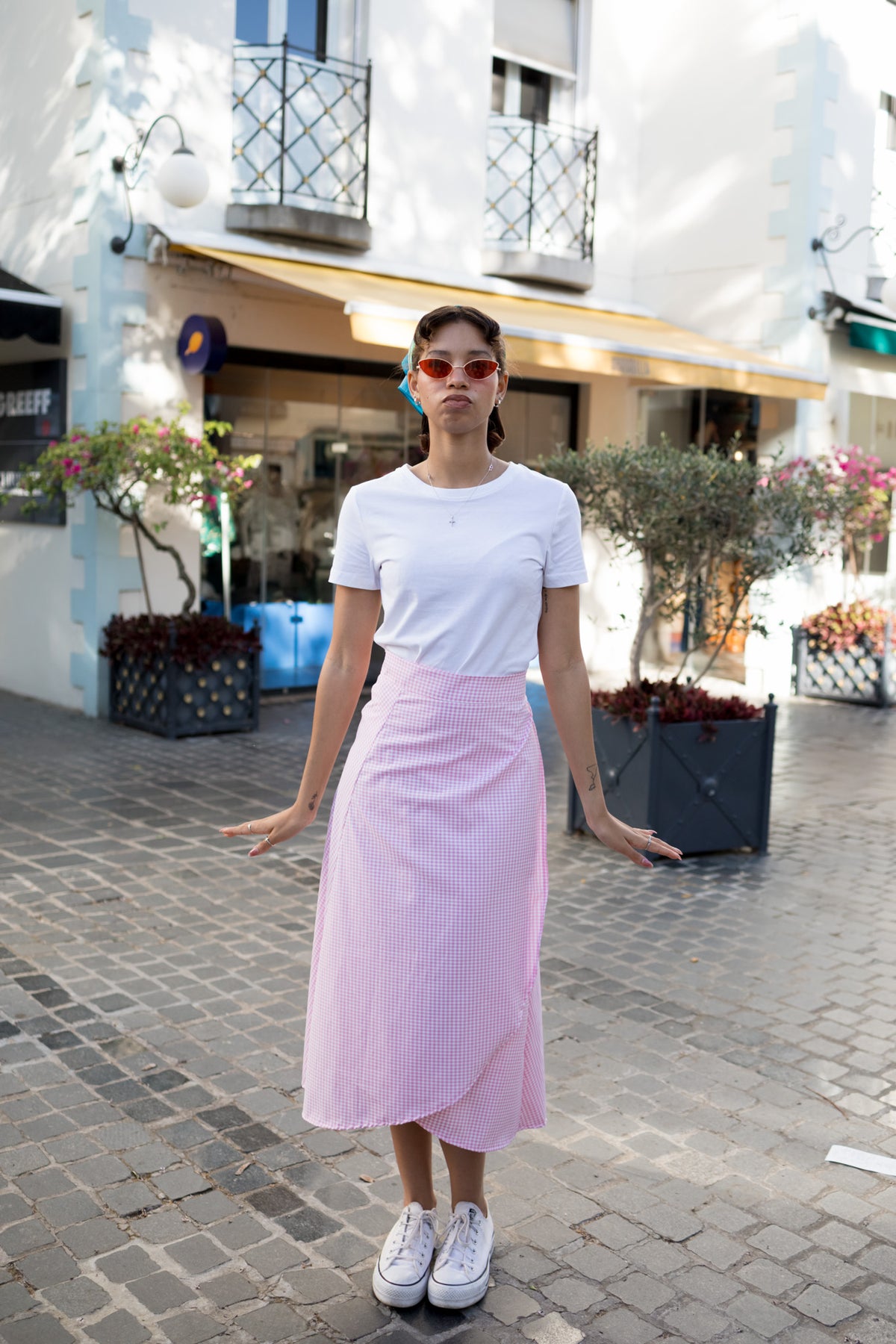 Positano Pink Wrap Skirt