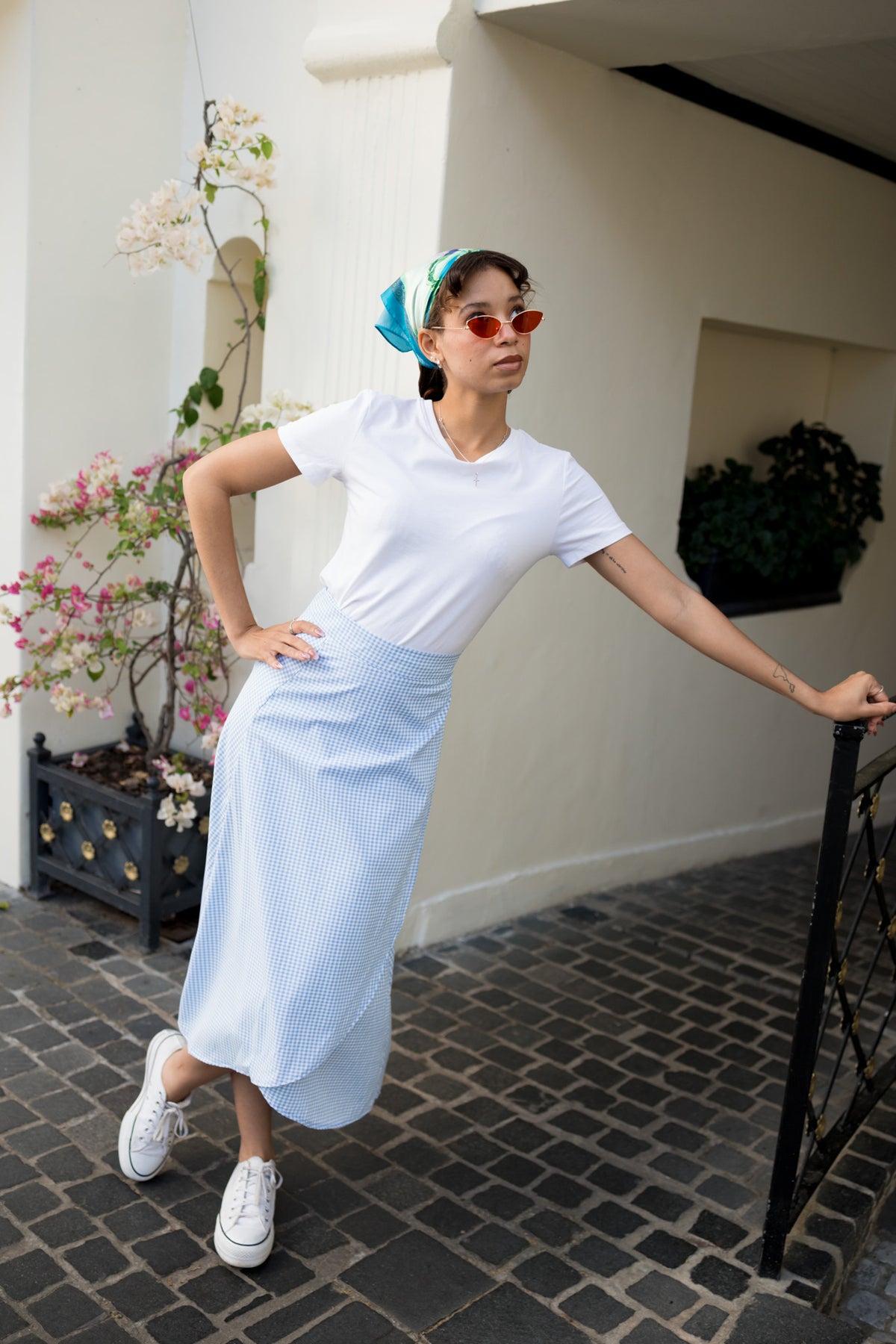 Capri Blue Wrap Skirt