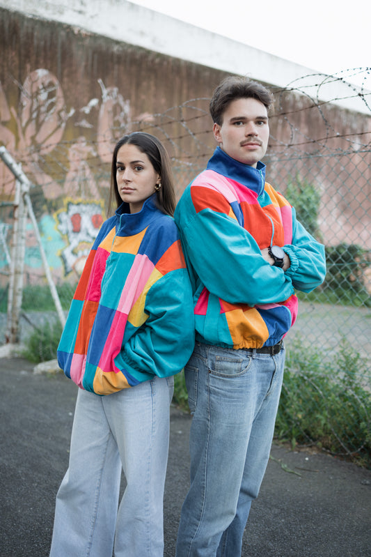 Blue Patch Jacket - Turquoise