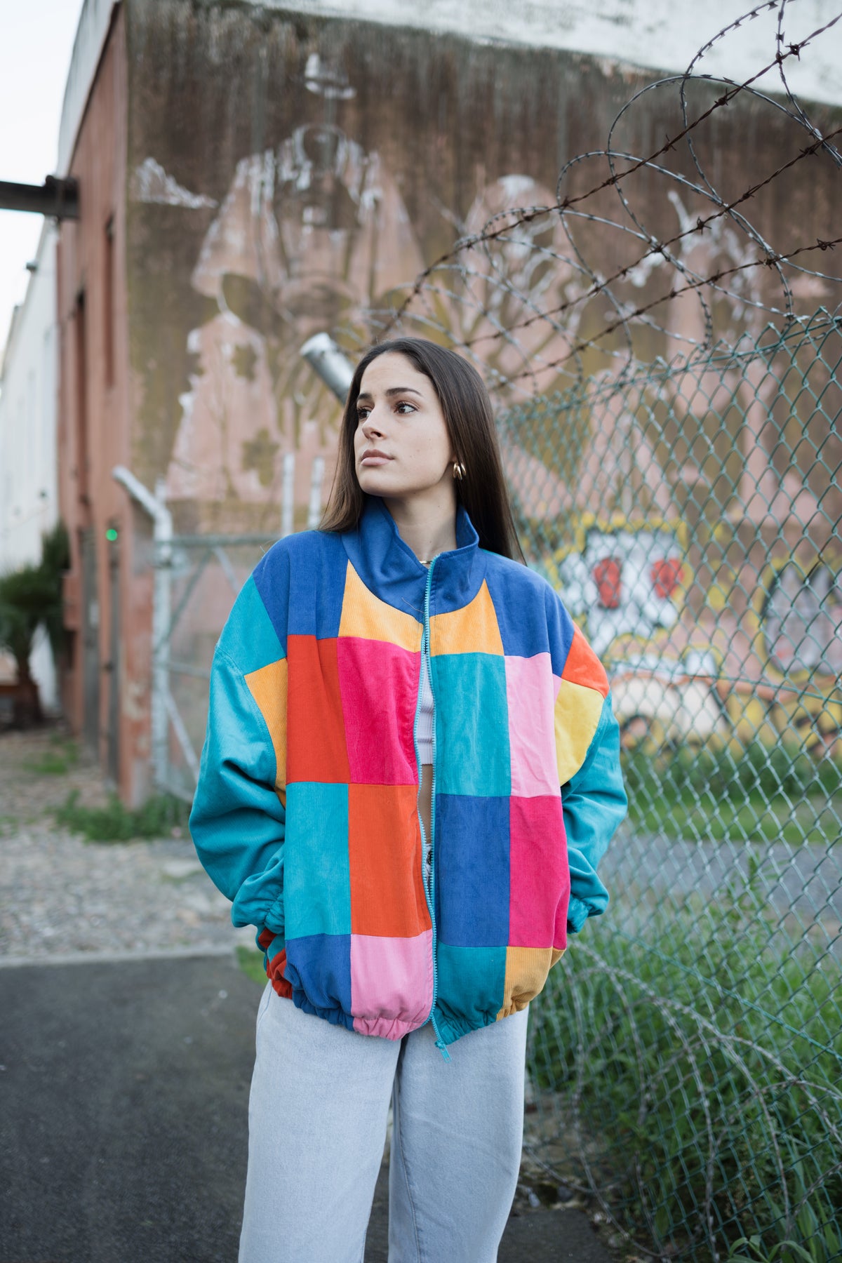 Blue Patch Jacket - Turquoise