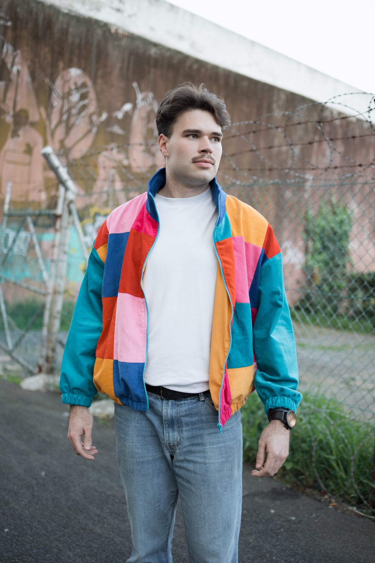 Blue Patch Jacket - Turquoise
