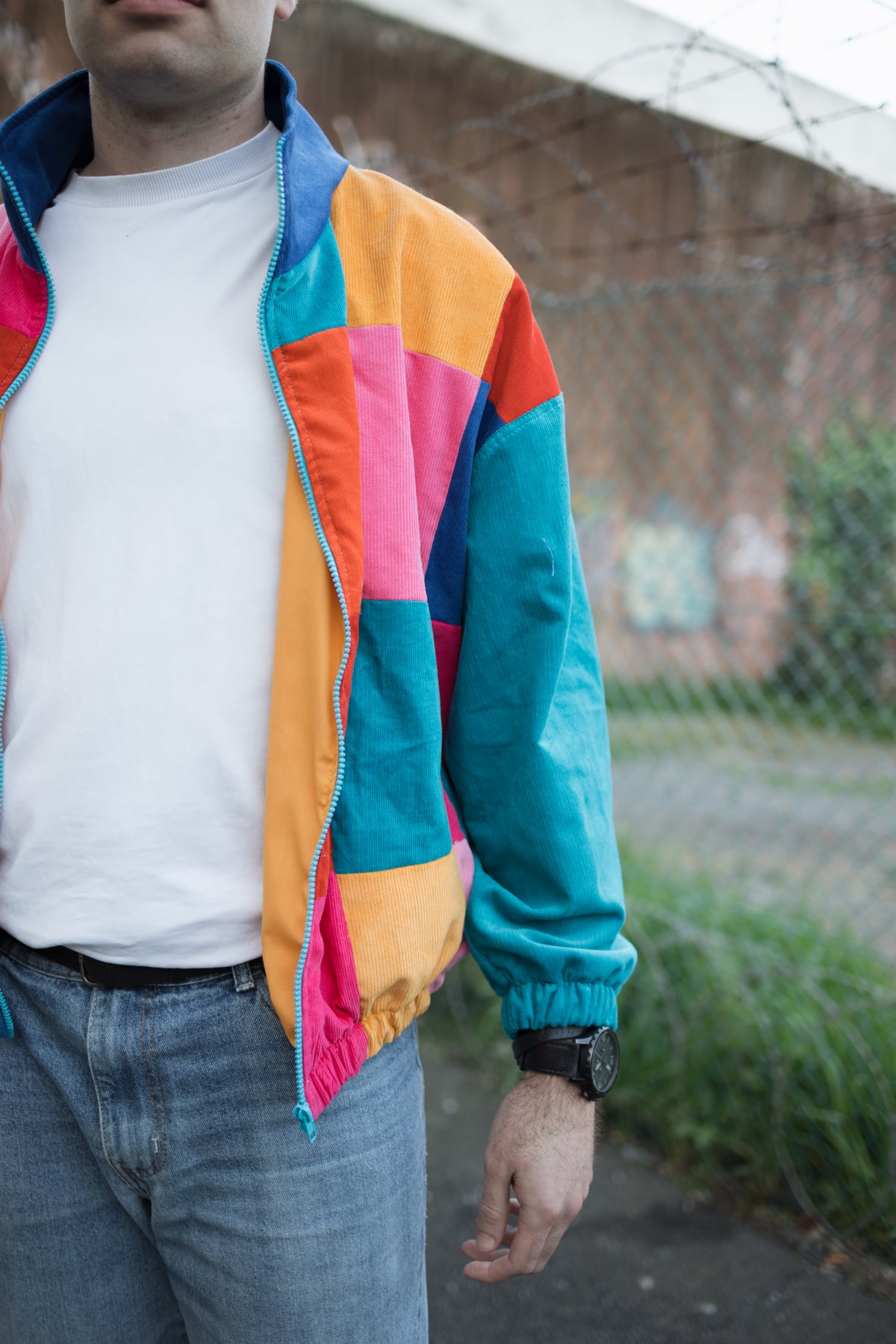 Blue Patch Jacket - Turquoise