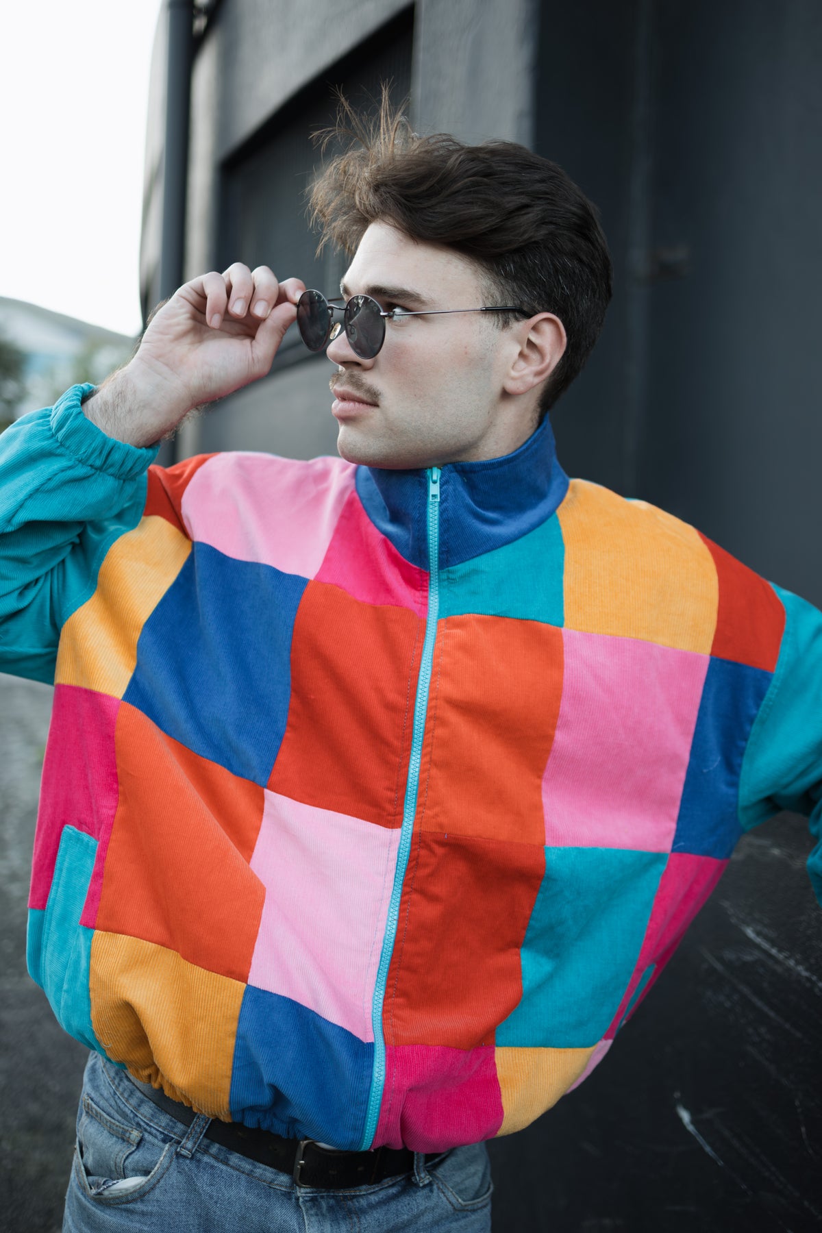 Blue Patch Jacket - Turquoise