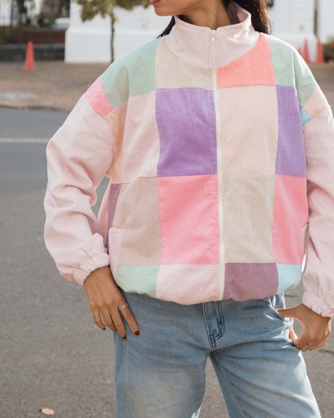 Pink Patch Jacket – Soft Pink